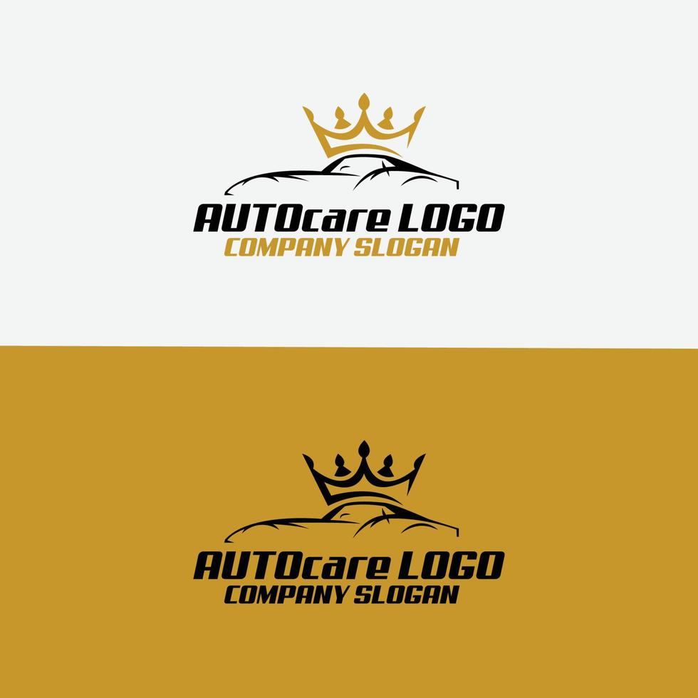 luxo real auto Cuidado logotipo vetor