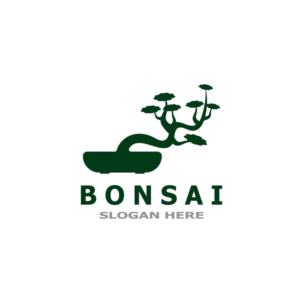 bonsai árvore plantar vetor logotipo ilustração