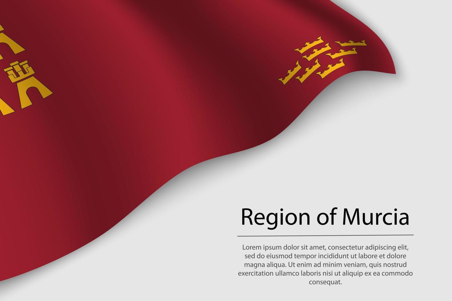 onda bandeira do região do Murcia é uma região do Espanha. bandeira ou ri vetor