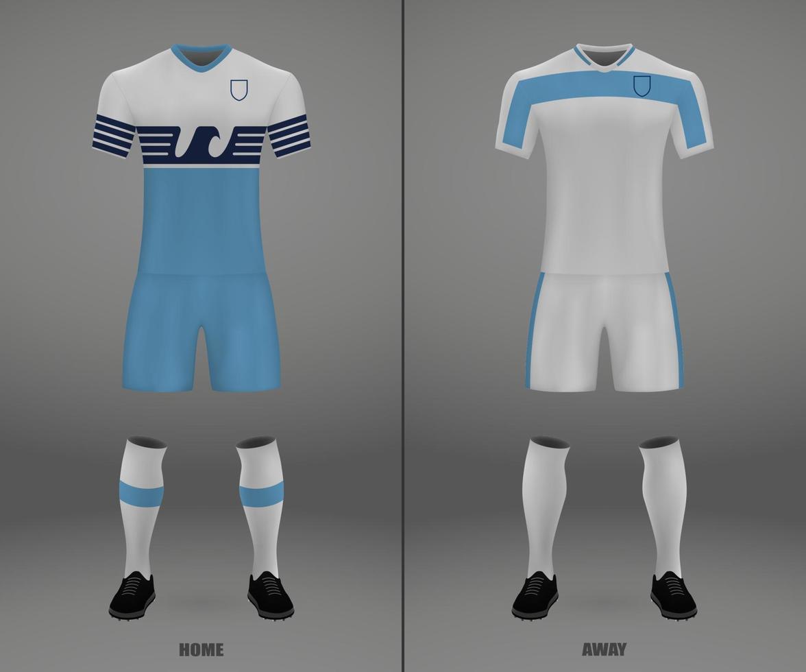 futebol kit 2018-19, camisa modelo vetor