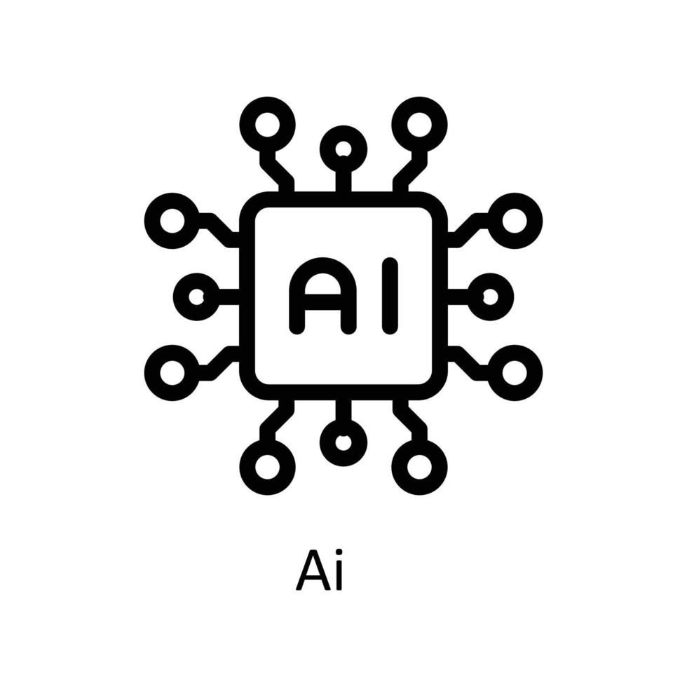 ai vetor esboço ícones. simples estoque ilustração estoque