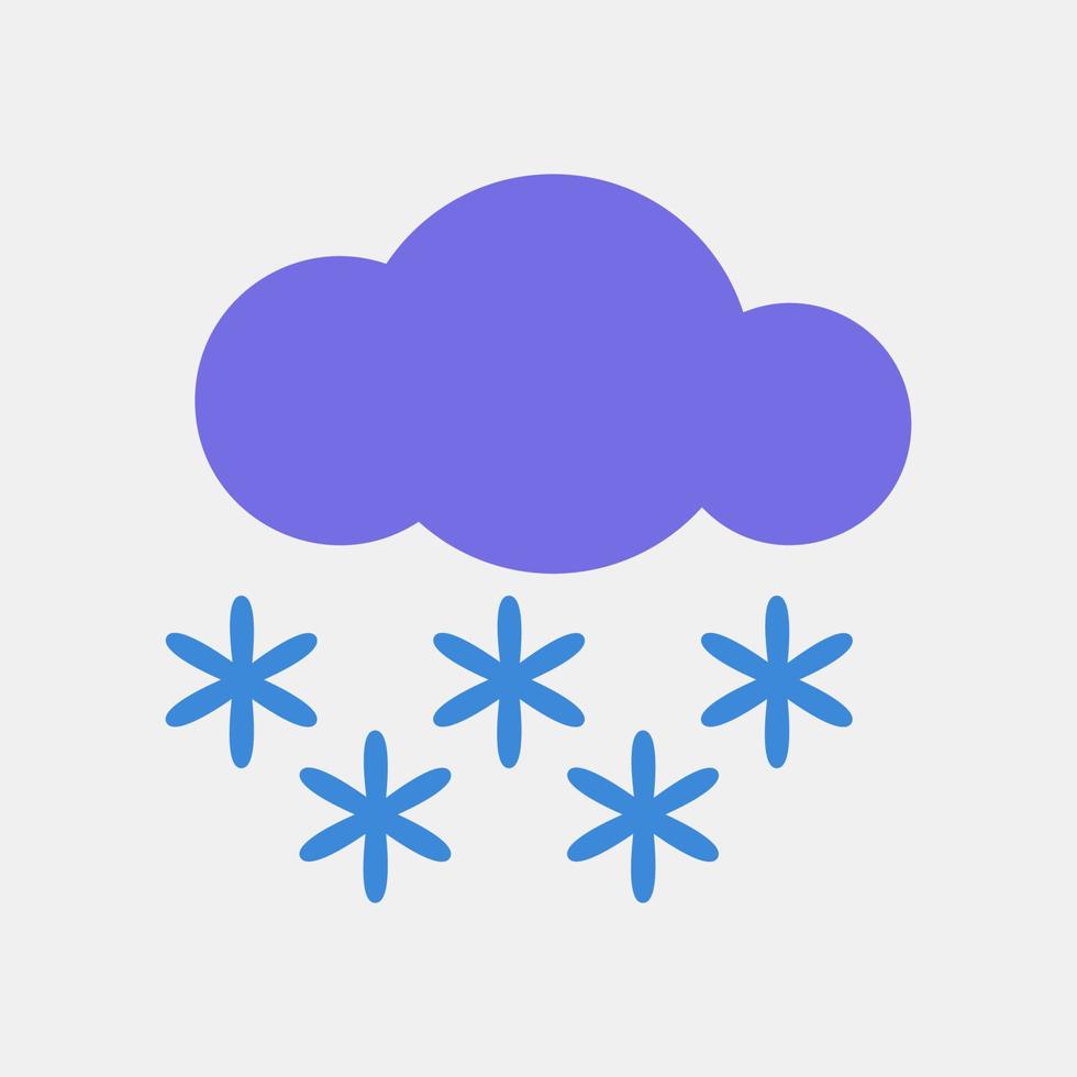 ícone nevando. clima elementos símbolo. ícones dentro plano estilo. Boa para impressões, rede, Smartphone aplicativo, cartazes, infográficos, logotipo, sinal, etc. vetor