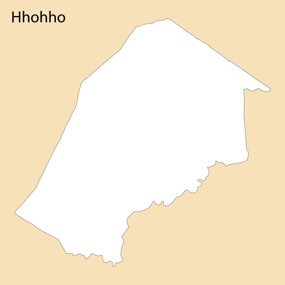 Alto qualidade mapa do hhohho é uma região do Eswatini vetor