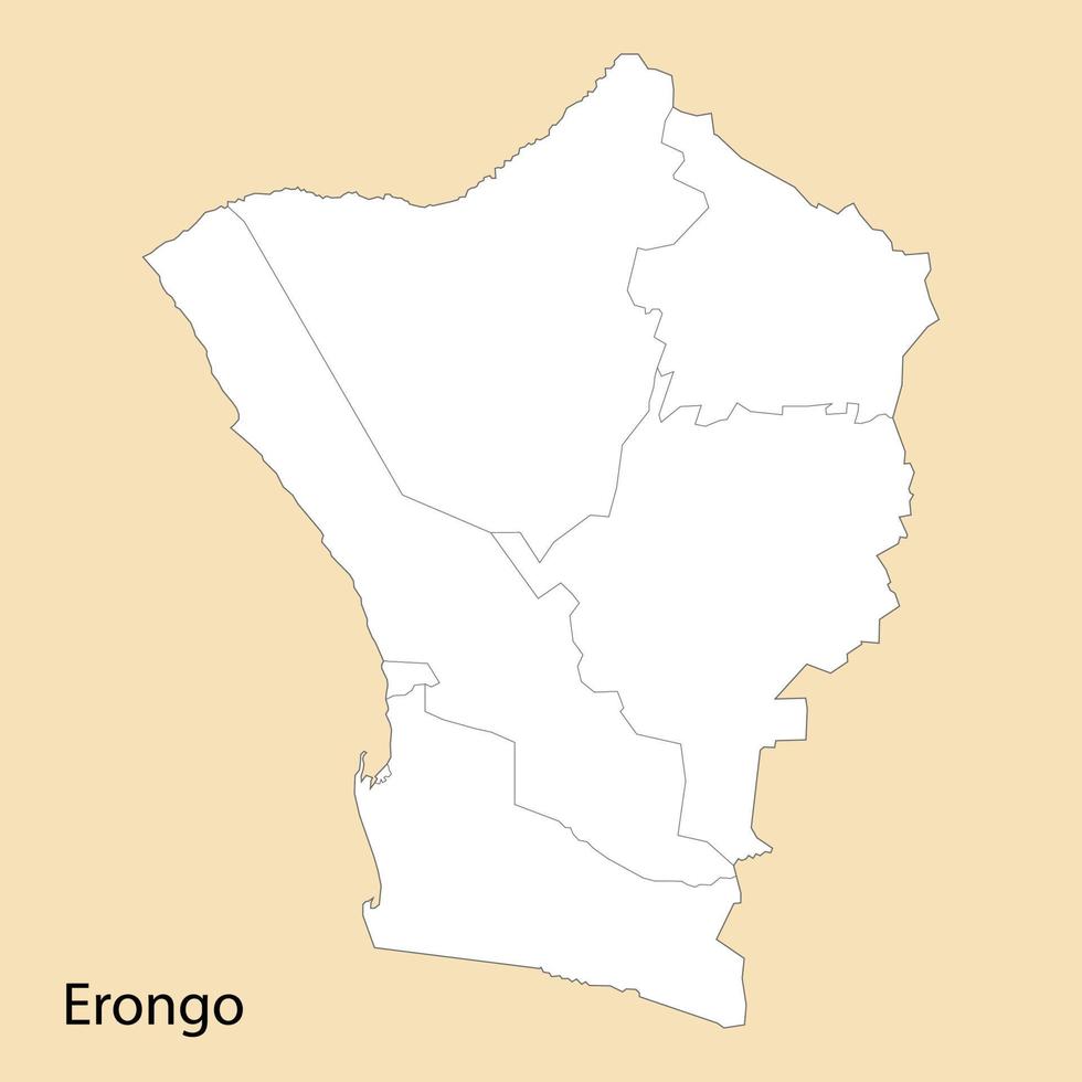 Alto qualidade mapa do erongo é uma região do Namíbia vetor