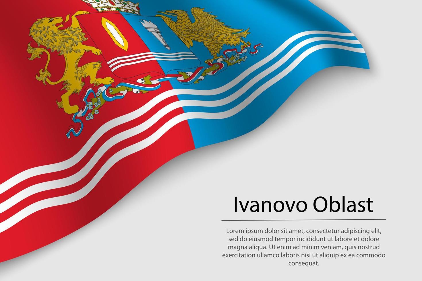 onda bandeira do ivanovo oblast é uma região do Rússia vetor