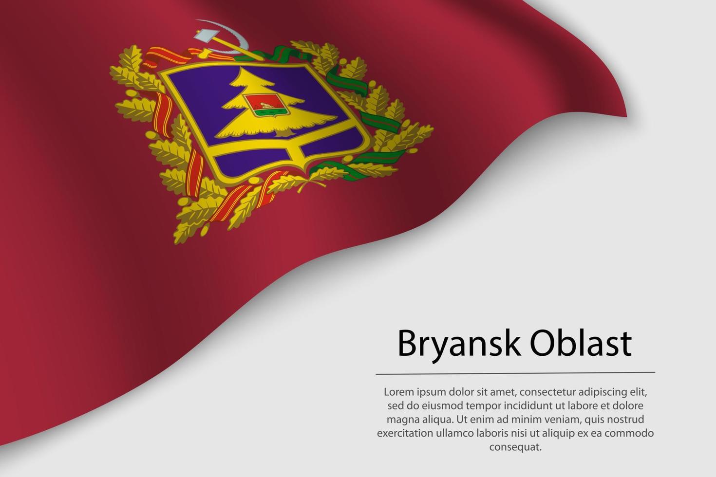 onda bandeira do bryansk oblast é uma região do Rússia vetor