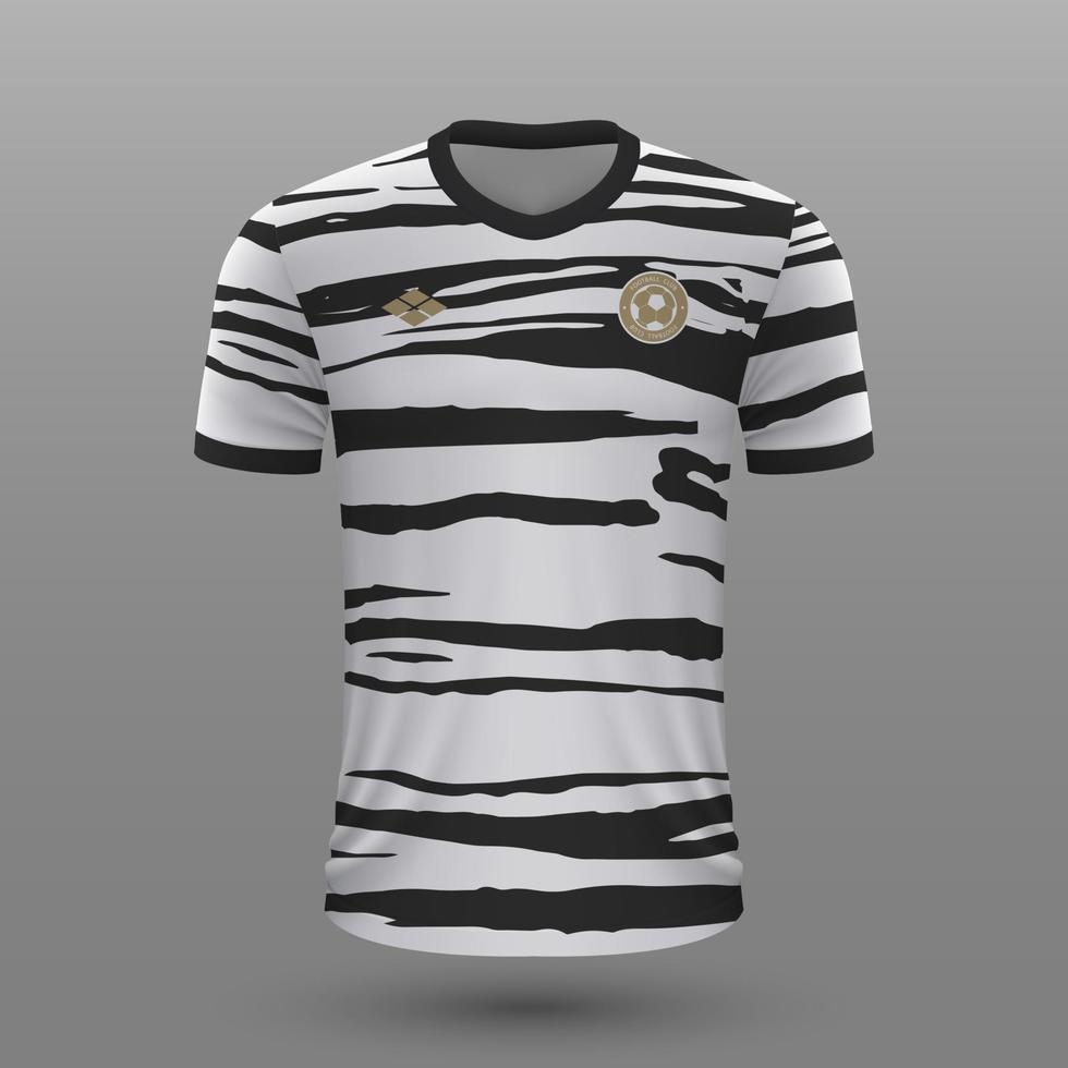 realista futebol camisa , sul Coréia longe jérsei modelo para futebol kit. vetor