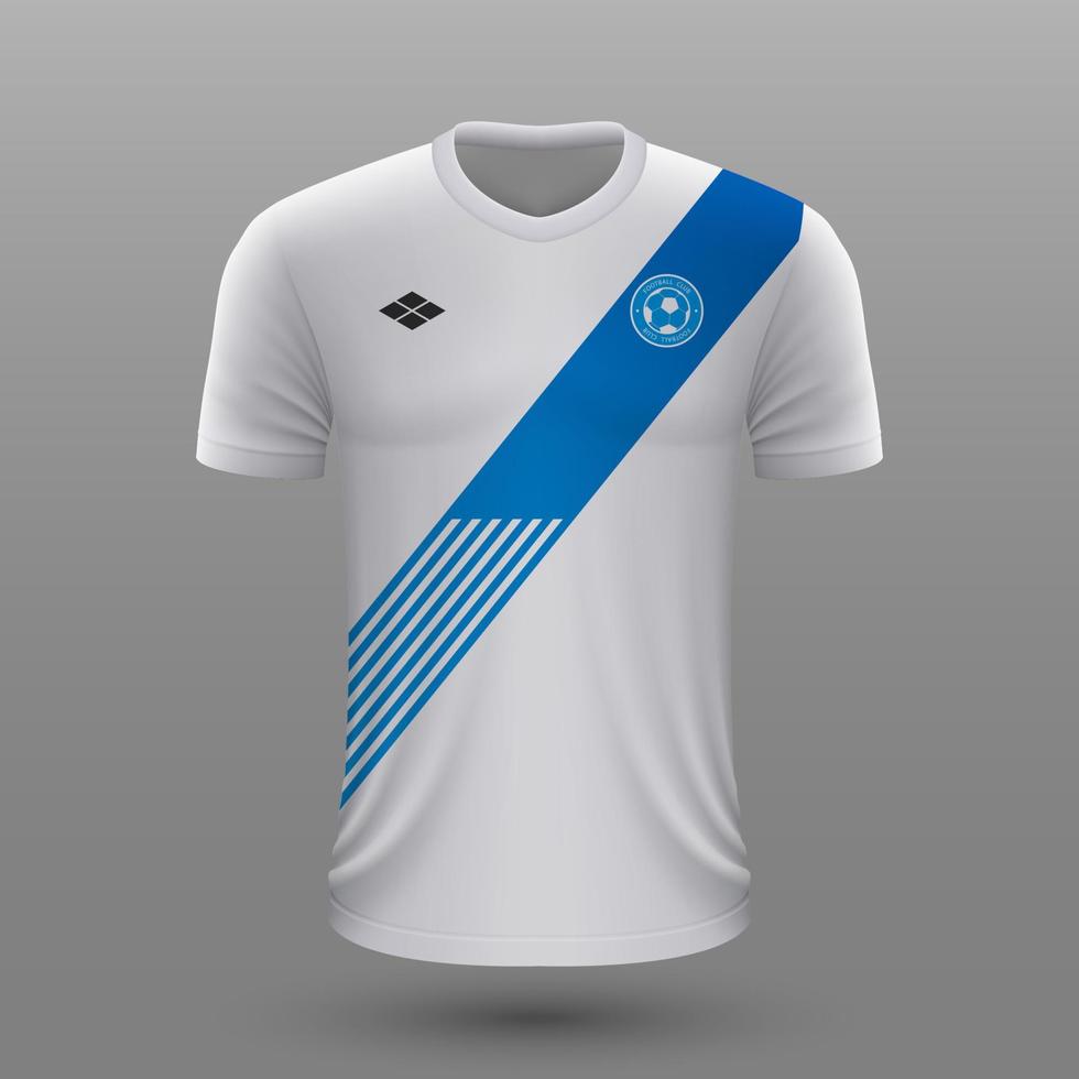 realista futebol camisa , Grécia longe jérsei modelo para futebol kit. vetor