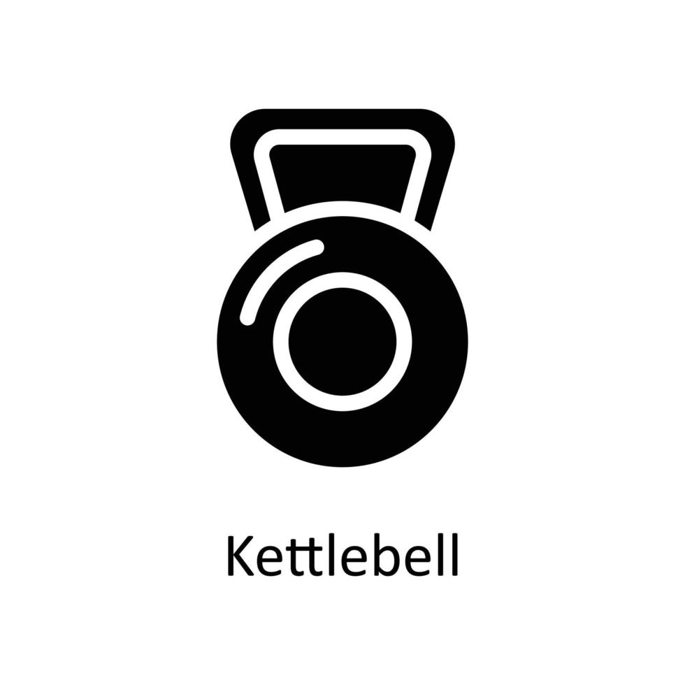 kettlebell vetor sólido ícones. simples estoque ilustração estoque