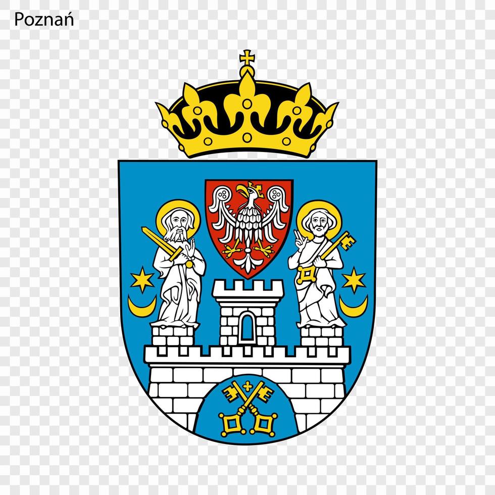 emblema do cidade do Polônia. vetor