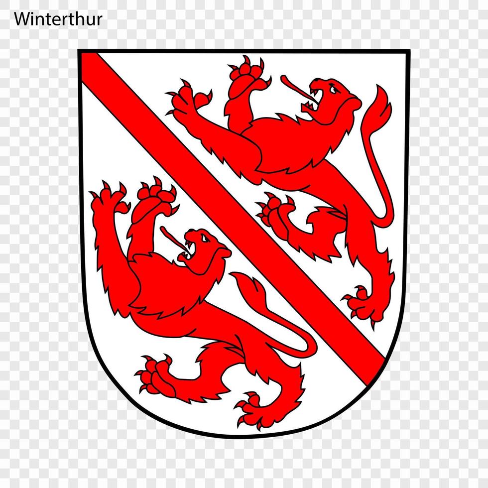 emblema do winterthur vetor