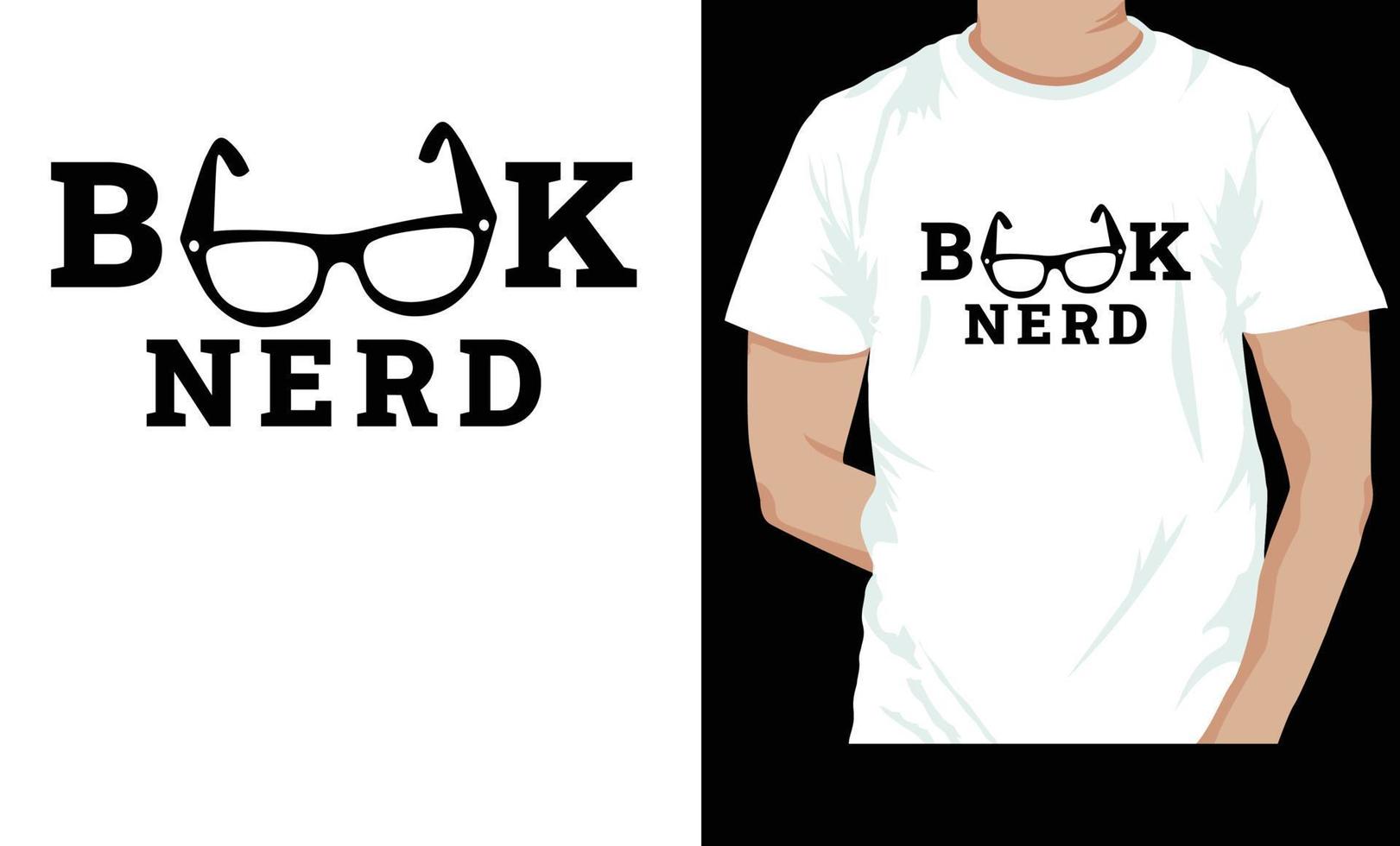 livro nerd t camisa Projeto e Novo Projeto vetor