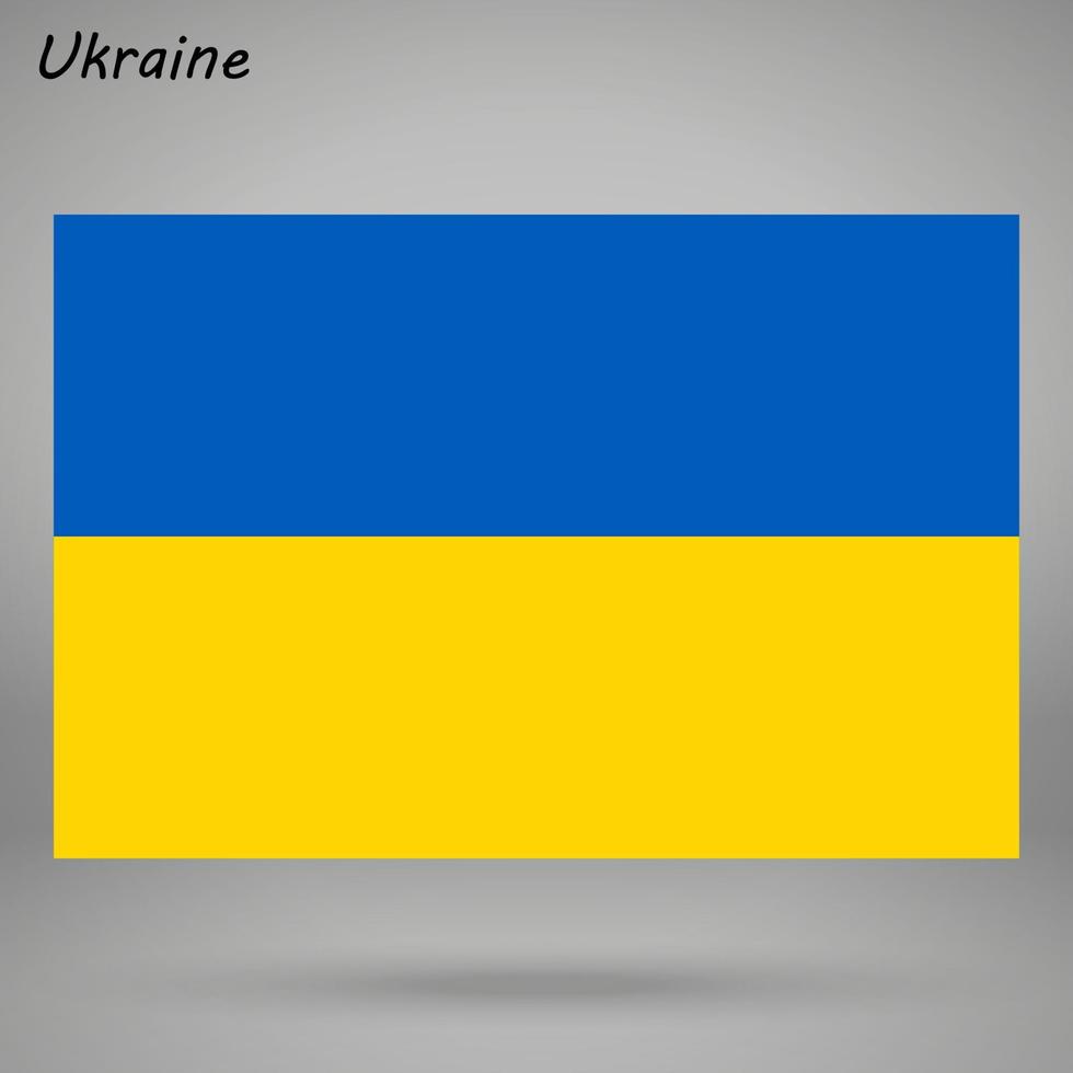 Ucrânia simples bandeira isolado . vetor ilustração