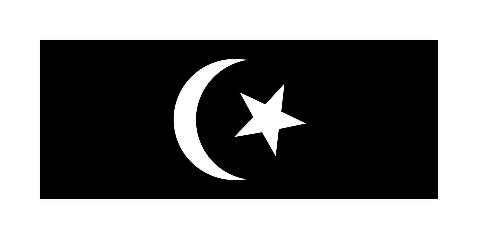 simples bandeira Estado do Malásia. vetor