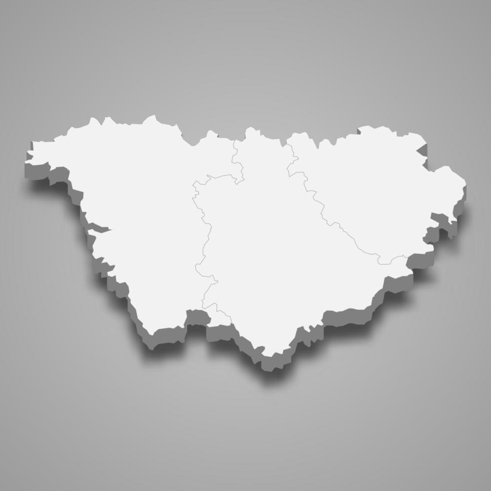 3d isométrico mapa do haute-loire é uma departamento dentro França vetor
