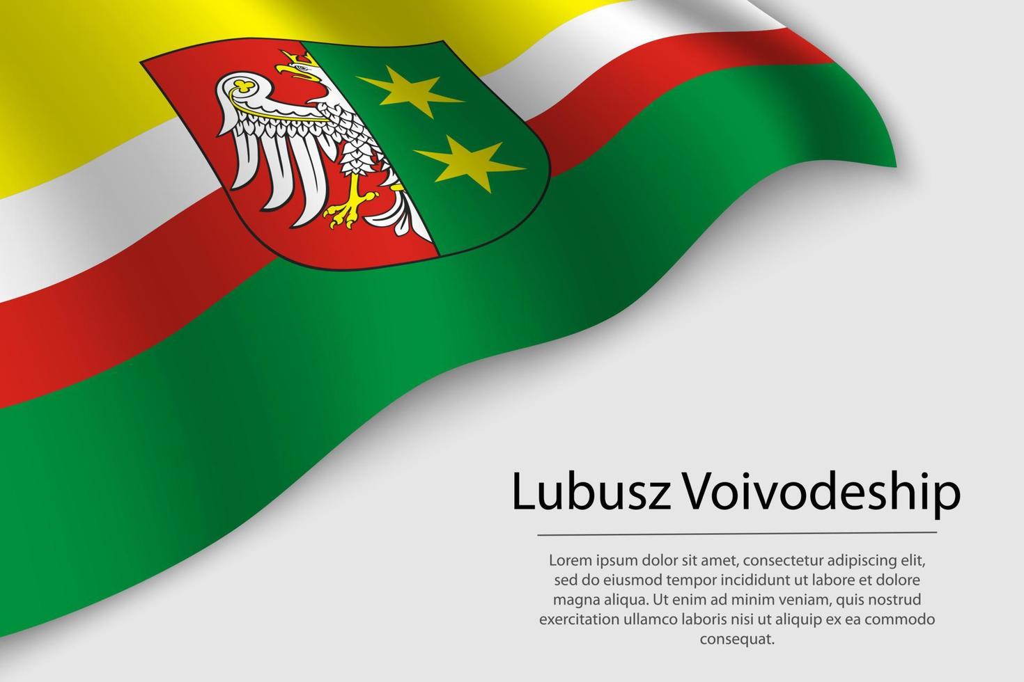 onda bandeira do lubusz voivodia é uma região do Polônia vetor