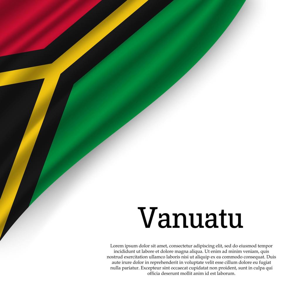 acenando bandeira do vanuatu vetor