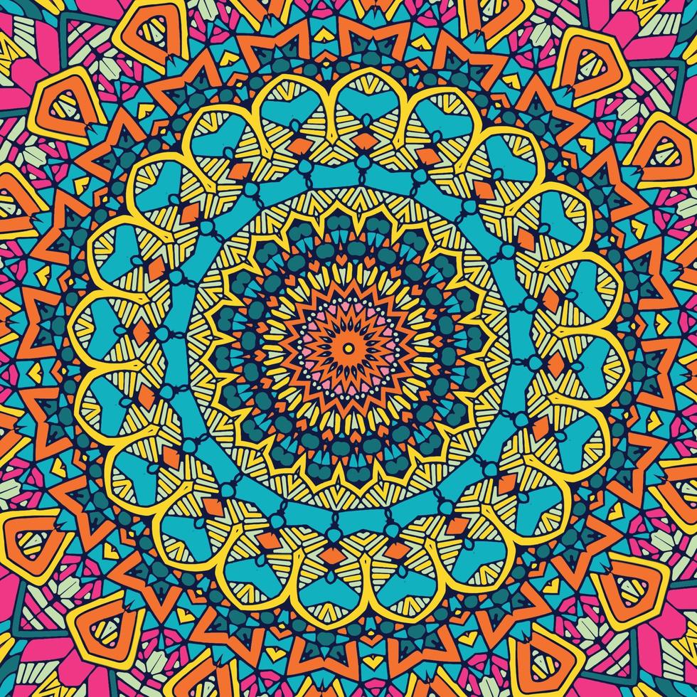 fácil mandala padrão, simples mandalas floral padronizar coloração página vetor