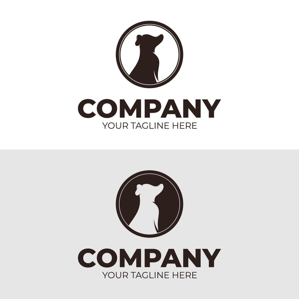 cachorro logotipo modelo Projeto inspiração vetor