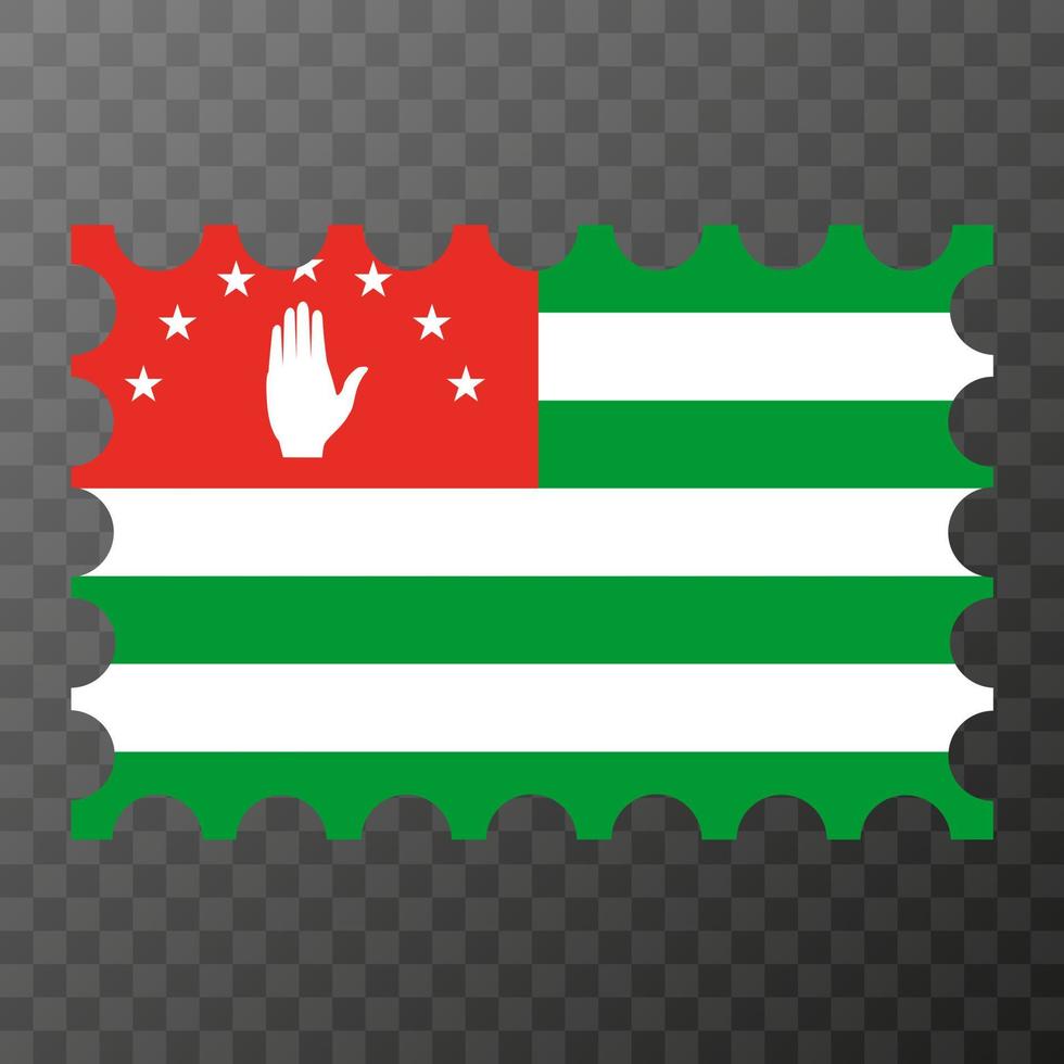 postagem carimbo com abkhazia bandeira. vetor ilustração.