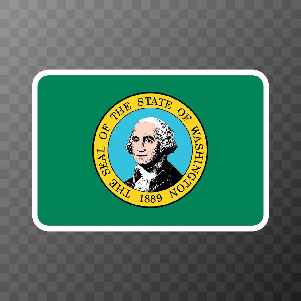 bandeira do estado de Washington. ilustração vetorial. vetor