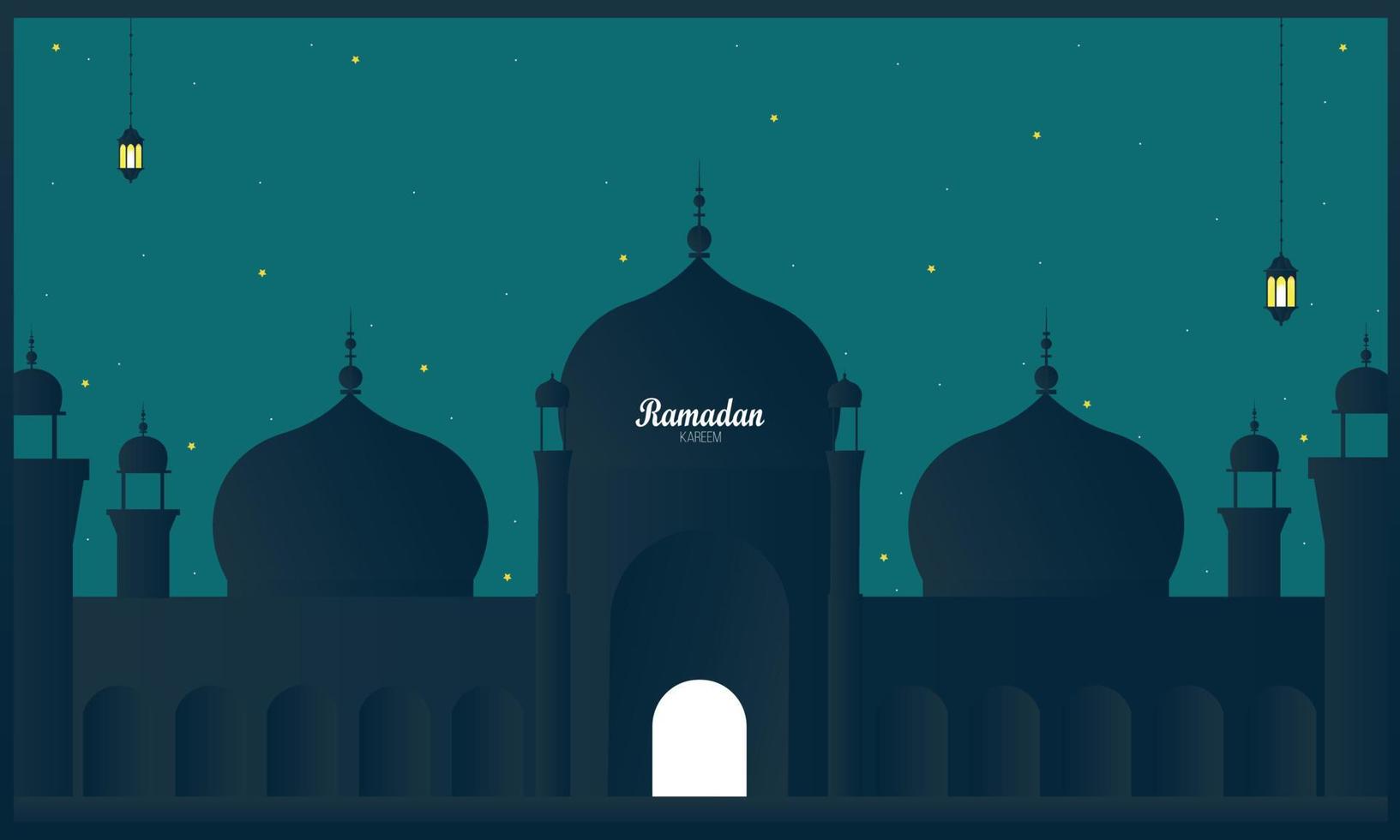 Ramadã kareem islâmico festival lindo fundo vetor - vetor
