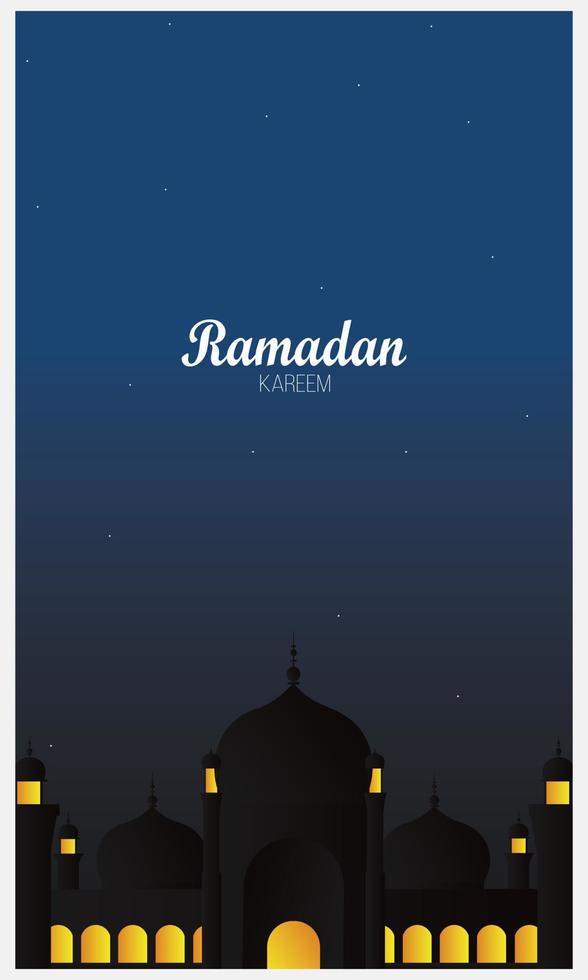 lindo Ramadã kareem Projeto fundo - vetor