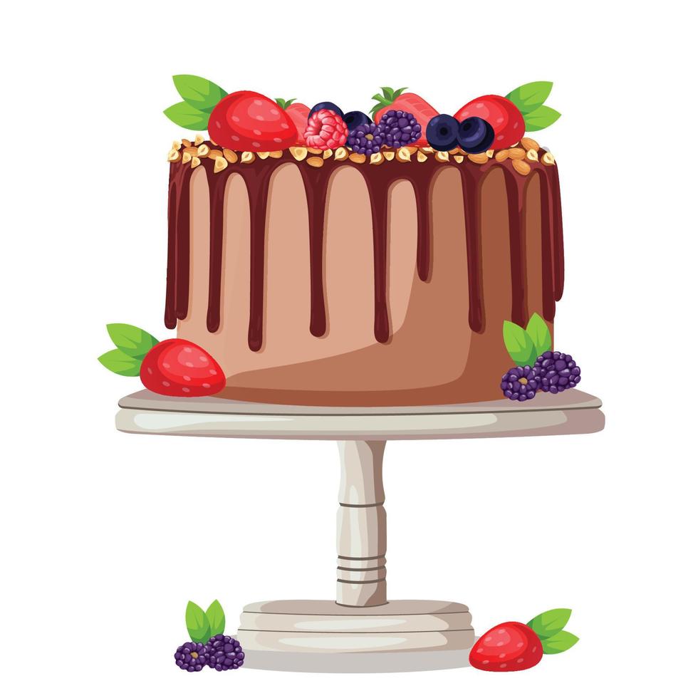 ilustração do uma delicioso bolo , cozimento, padaria comprar, culinária, doce produtos vetor