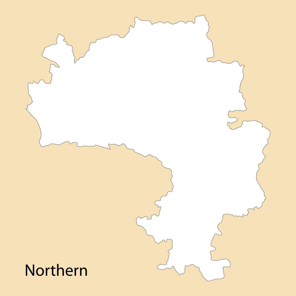 Alto qualidade mapa do norte é uma região do Gana vetor