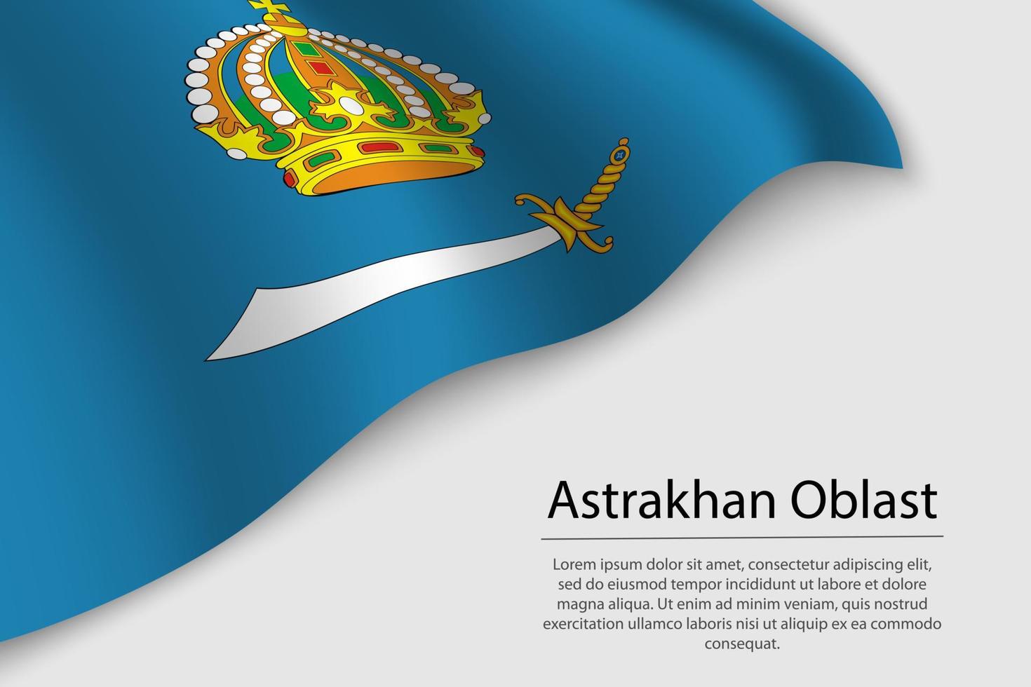 onda bandeira do astracã oblast é uma região do Rússia vetor