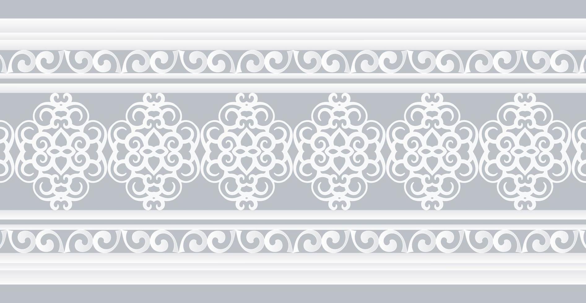 modelo de design de borda decorativa branca vetor