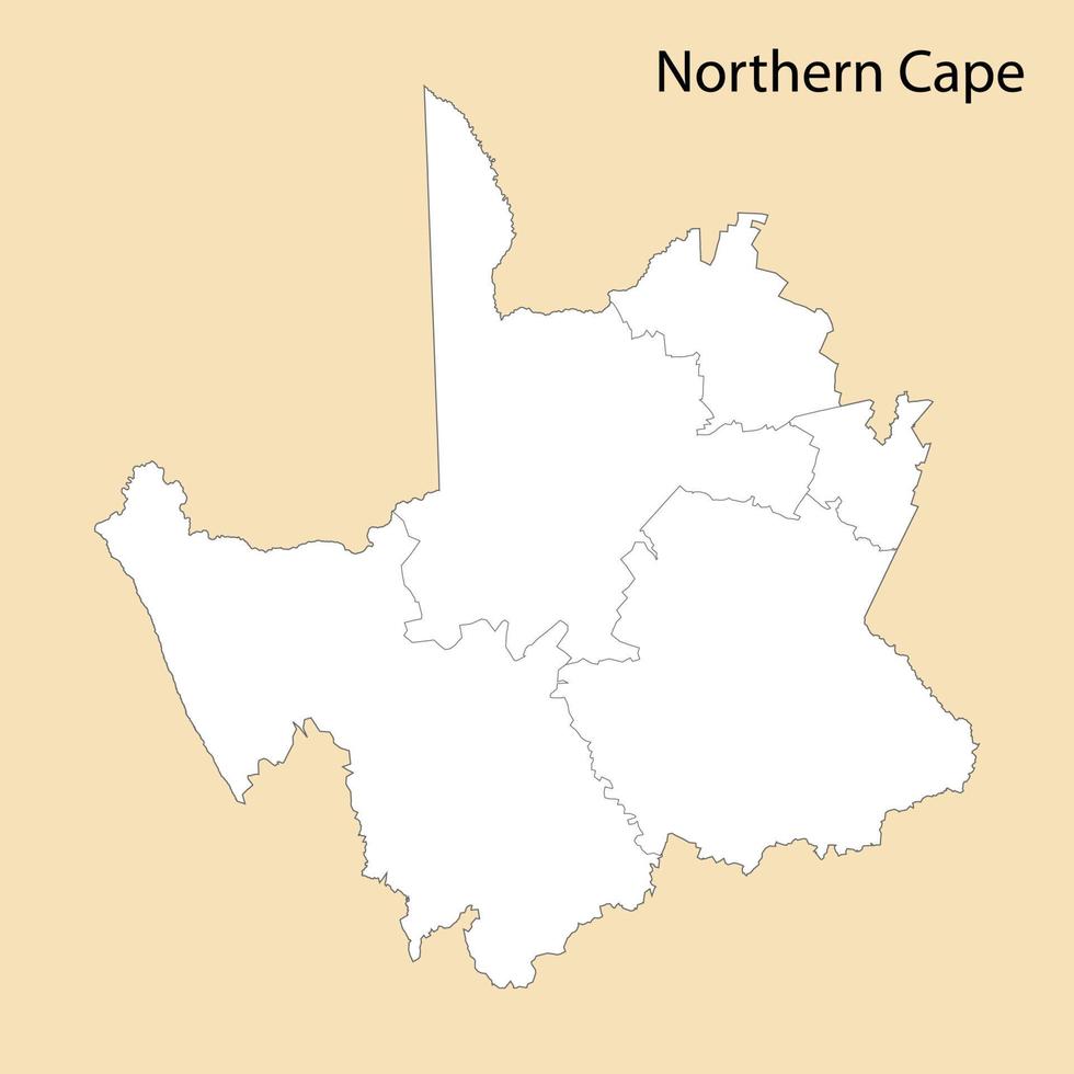 Alto qualidade mapa do norte capa é uma região do sul África vetor
