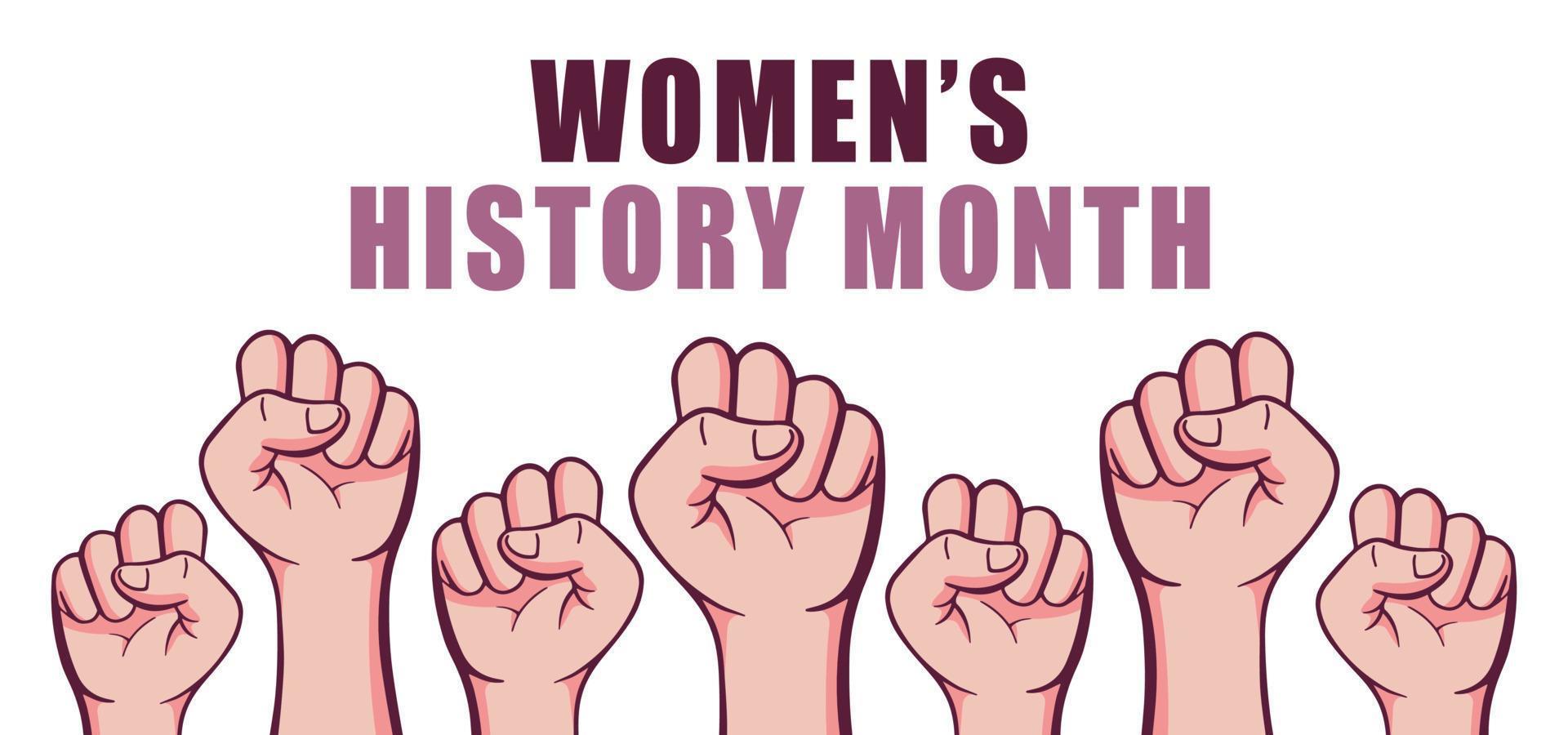 ilustração em vetor mês de história das mulheres.