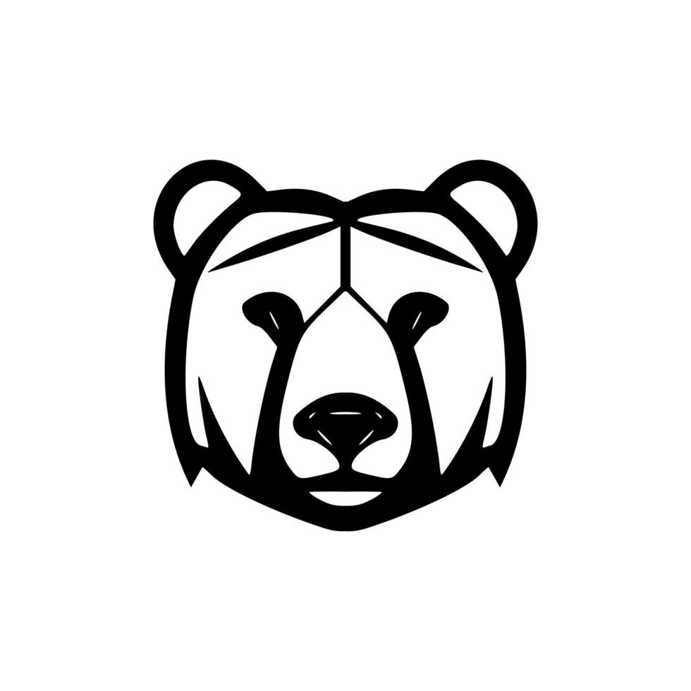 vetor logotipo do uma Preto e branco urso.