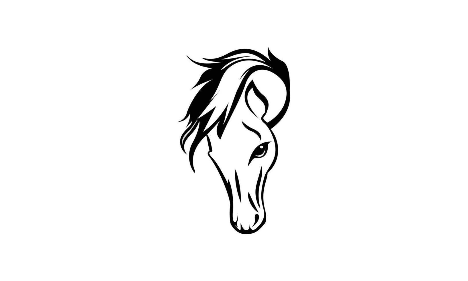 logotipo do cavalo preto vetor