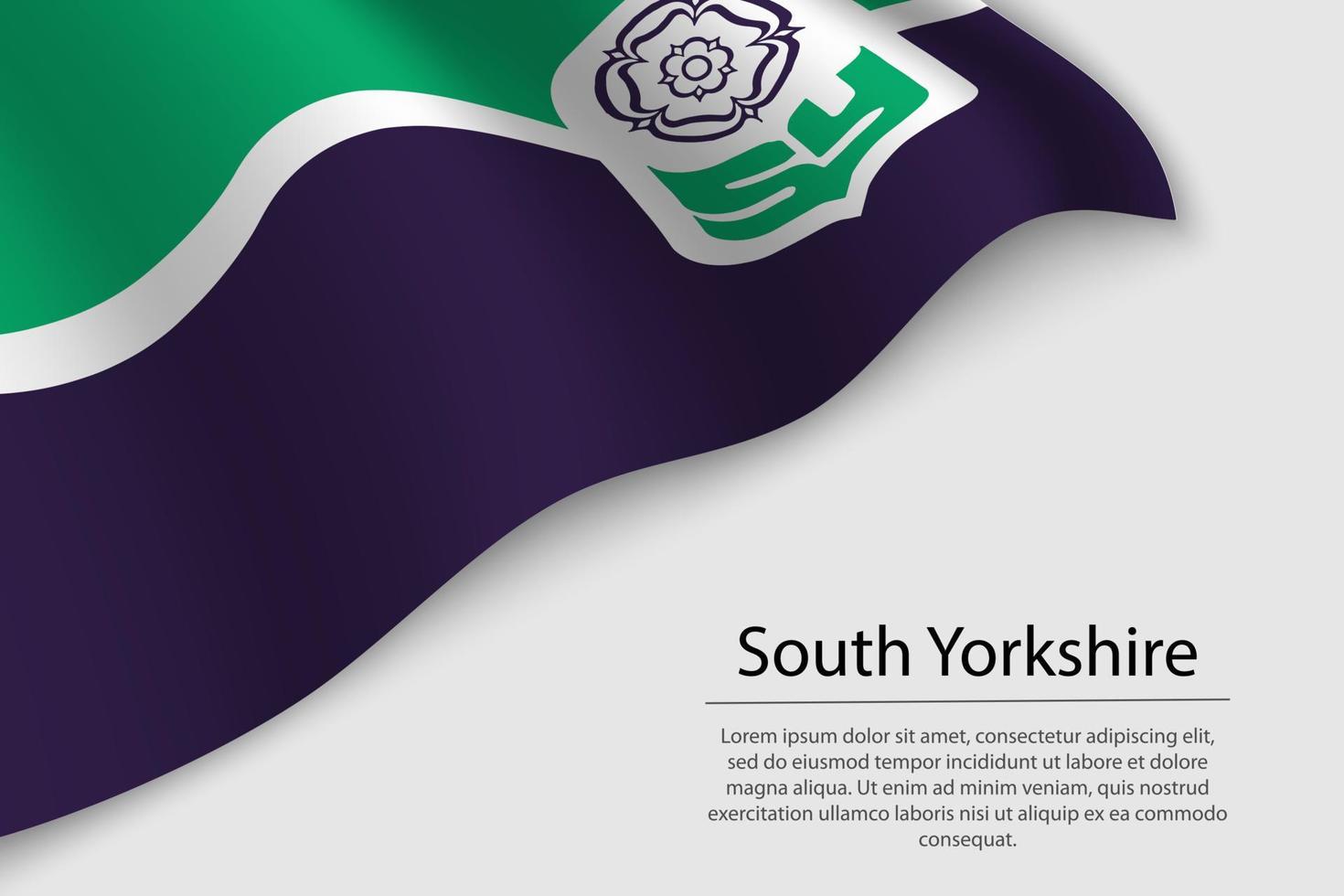 onda bandeira do sul yorkshire é uma município do Inglaterra. bandeira ou r vetor