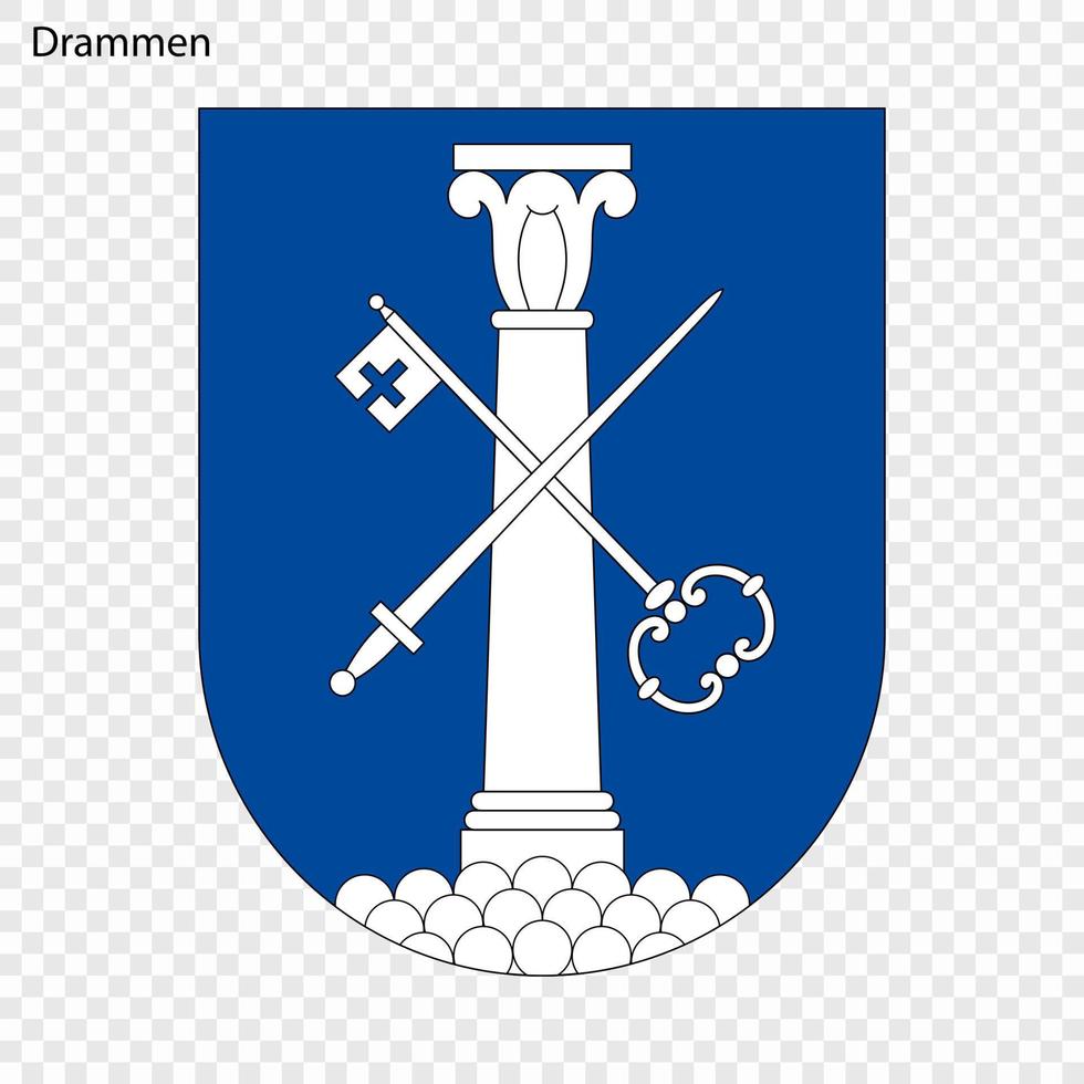 emblema do cidade do Noruega vetor