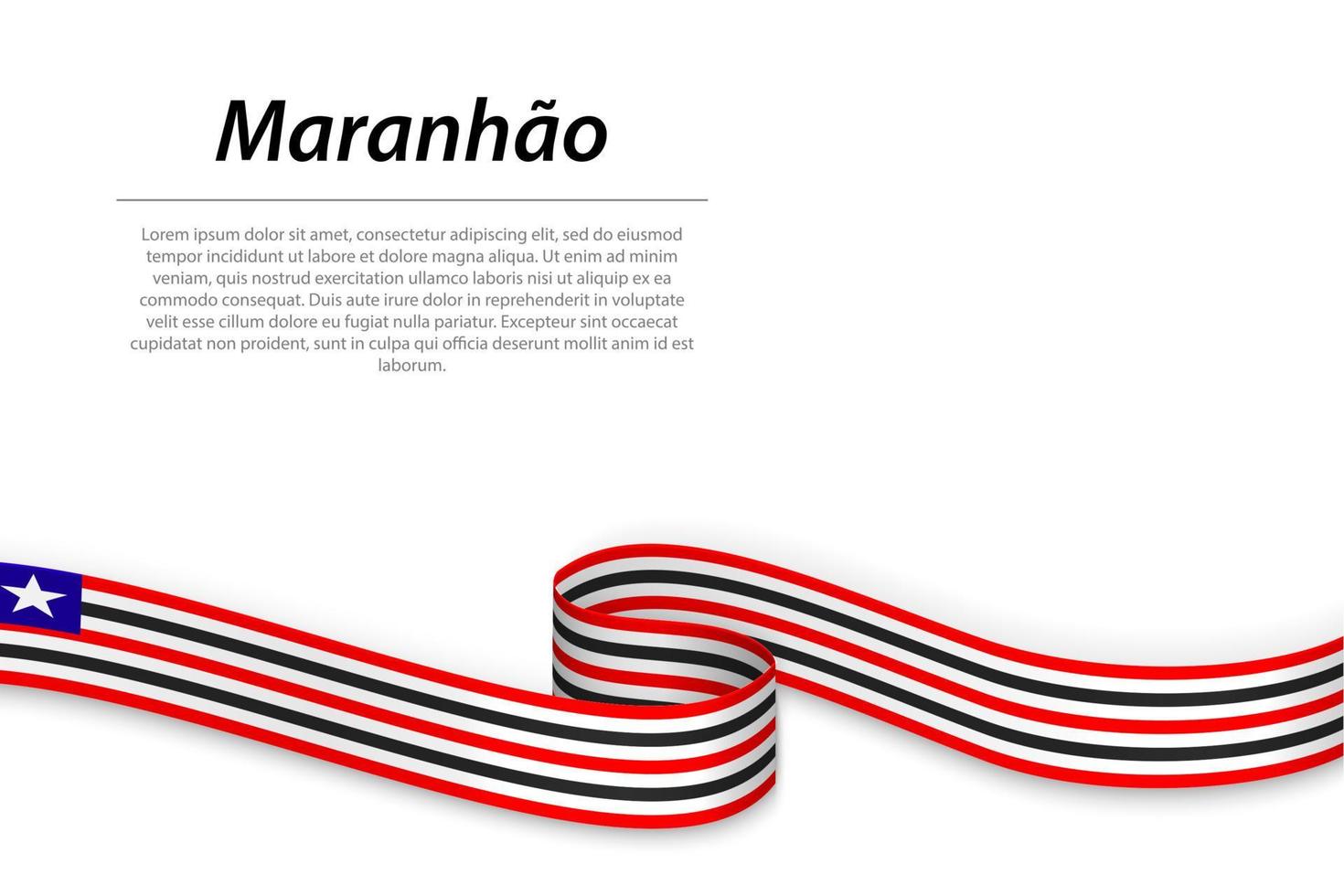 acenando fita ou bandeira com bandeira do maranhão vetor