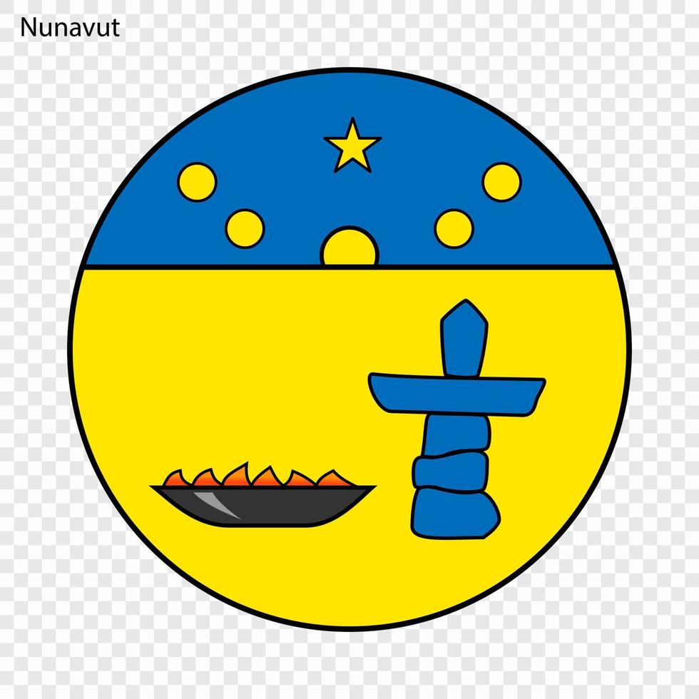 emblema de manitoba, província do canadá. ilustração vetorial vetor