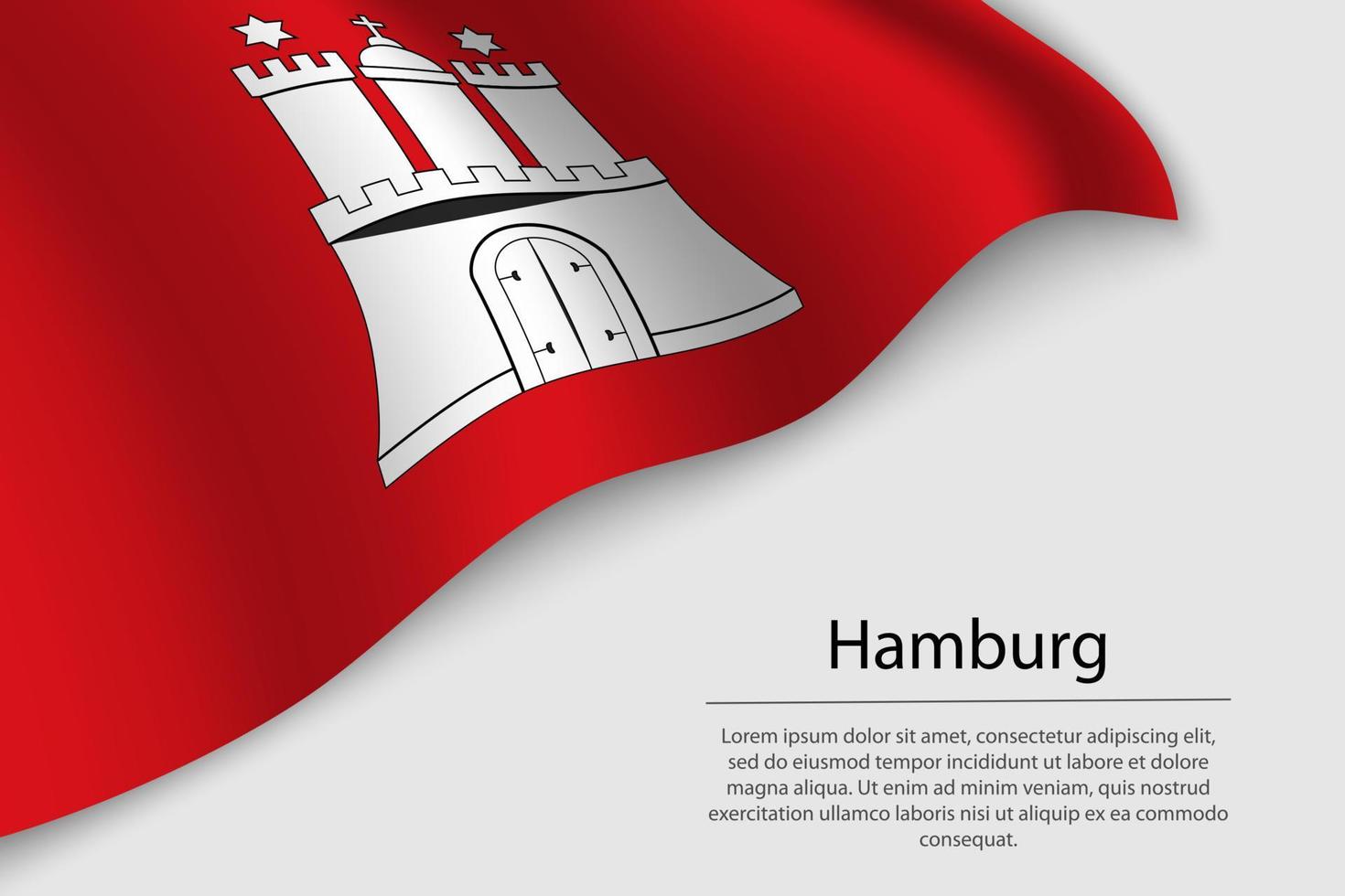 onda bandeira do Hamburgo é uma Estado do Alemanha. bandeira ou fita vetor