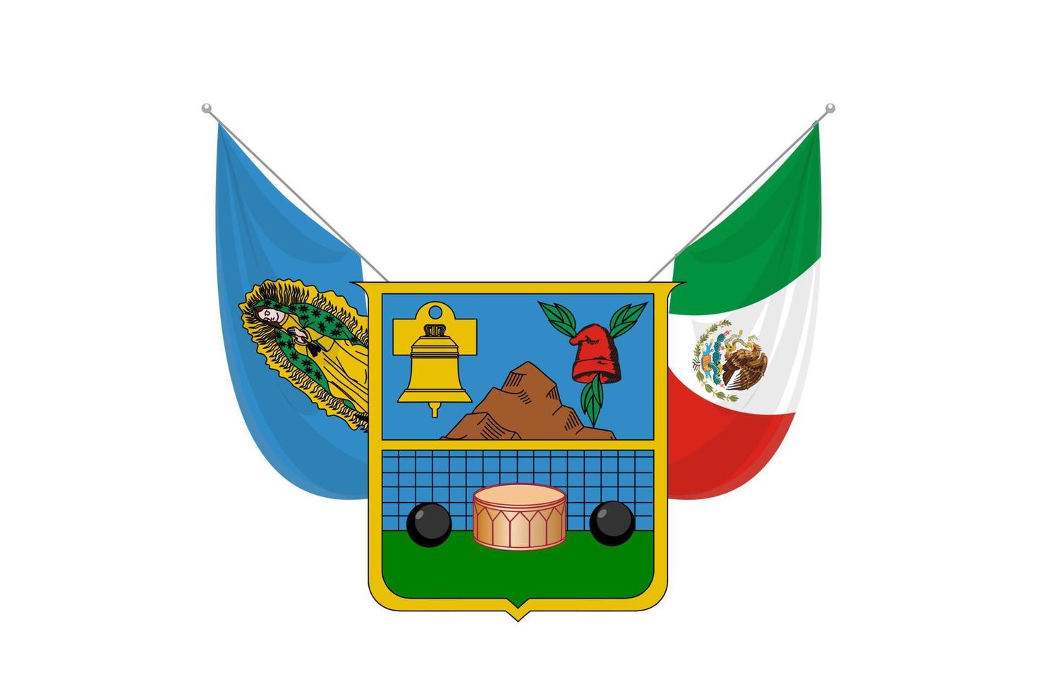 simples bandeira Estado do México vetor