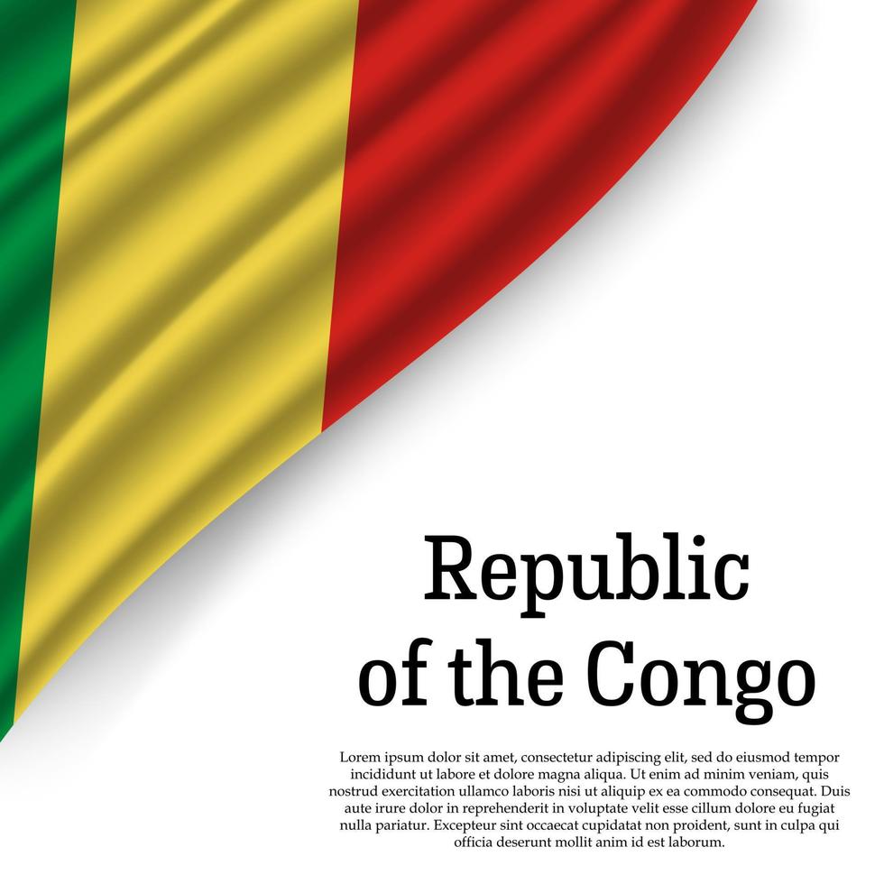 acenando bandeira do república do a Congo vetor