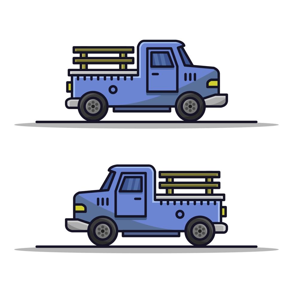 caminhão ilustrado em fundo branco vetor