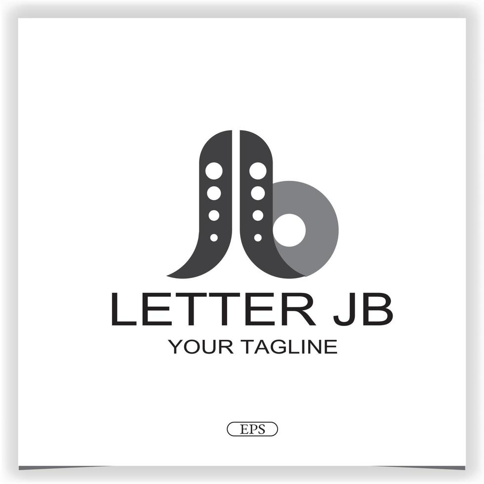 vetor Prêmio qualidade inicial carta jb j e b monograma clássico vintage logotipo Projeto