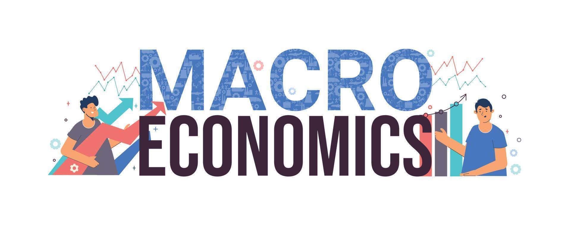 macroeconomia plano texto vetor