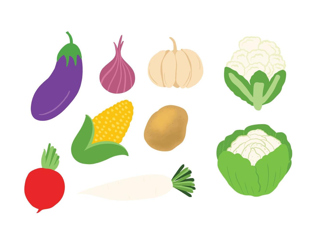 conjunto do legumes e frutas vetor ilustração