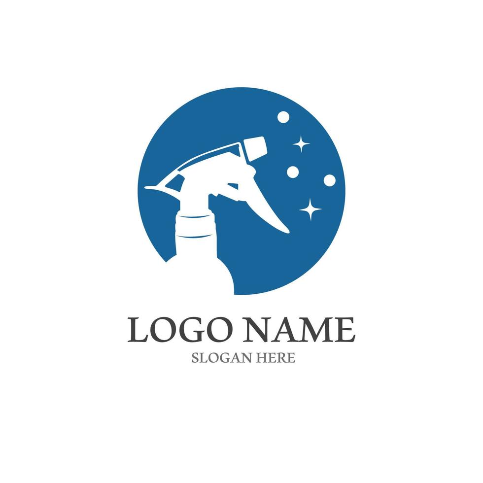 limpeza logotipo com vetor ilustração símbolo modelo
