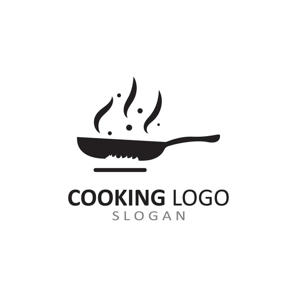 utensílios logotipo para cozinhando com conceito vetor modelo