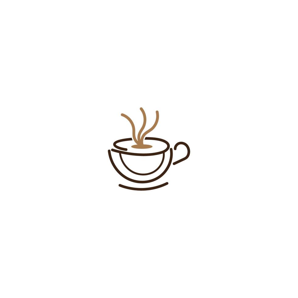 café copo logotipo com vetor estilo modelo