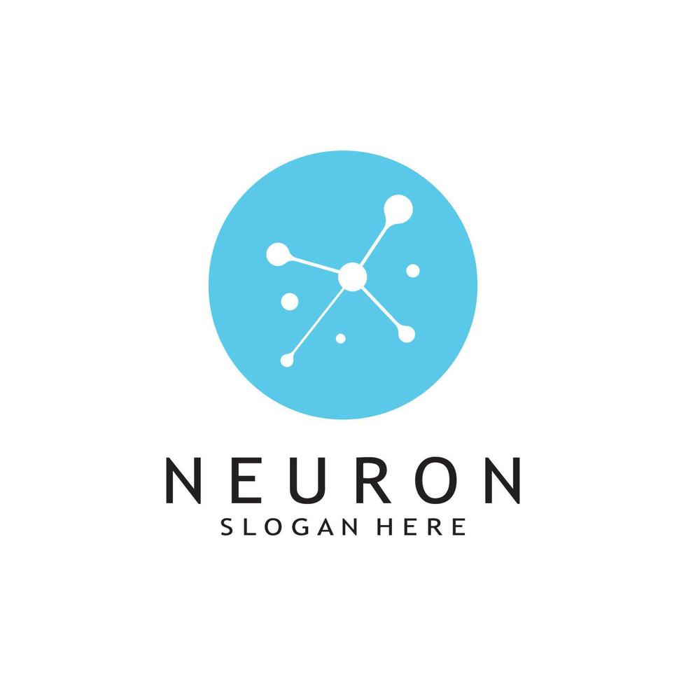 nervo célula logotipo ou neurônio logotipo com vetor modelo